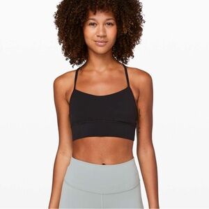 Lululemon Longline Flow Y Bra Black, size 2, like new!